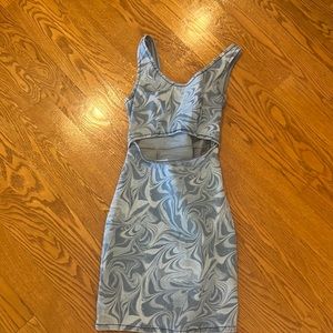 Forever 21 denim blue print jumper